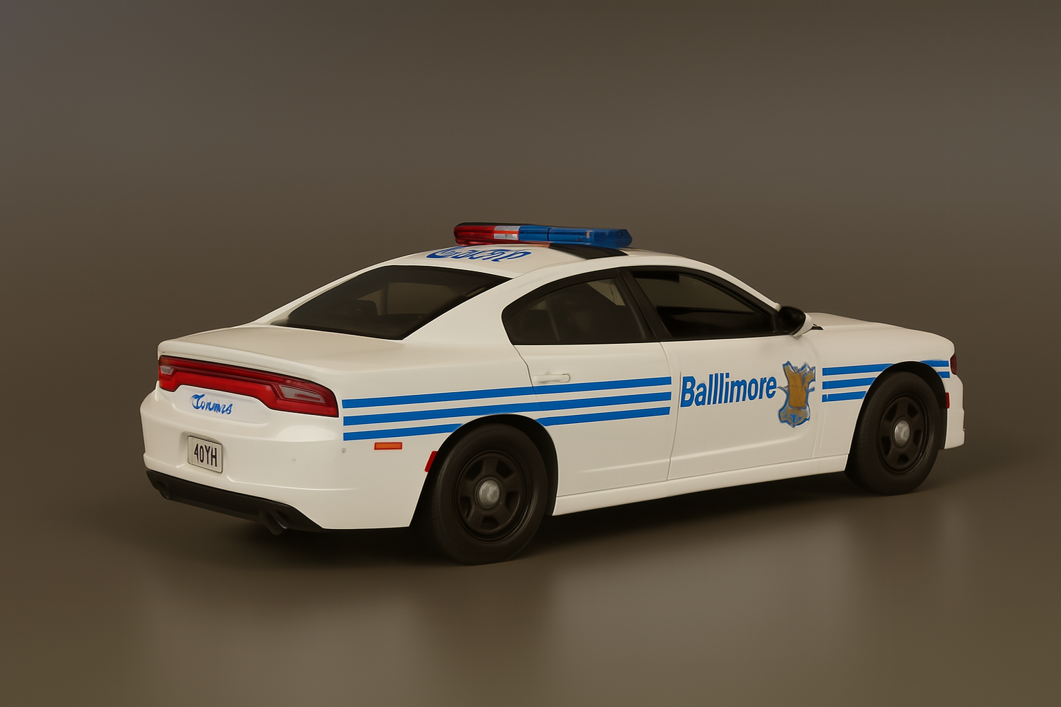 Baltimore police car die-cast model