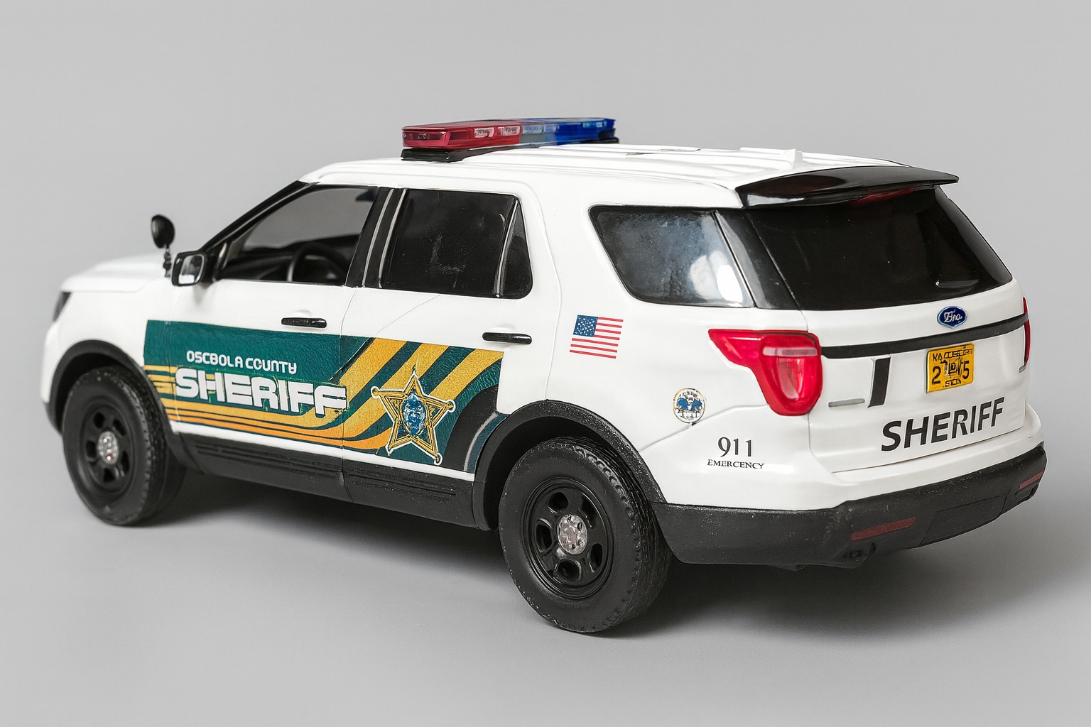 Osceola County Sheriff white Ford Interceptor model